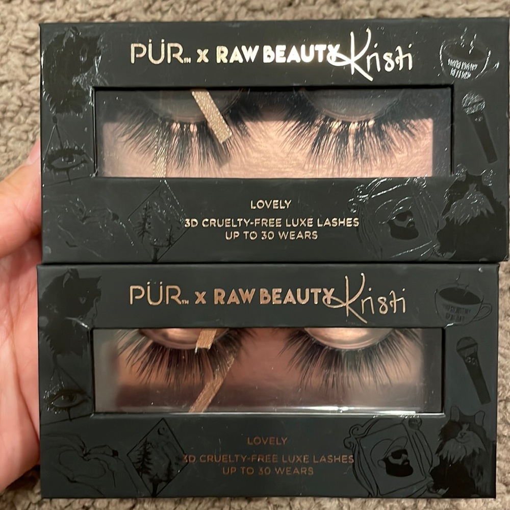 Set of 2 PUR x RawBeautyKristi lashes in Lovely